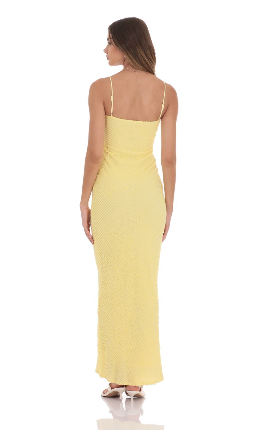 Fresh Sheath Spaghetti-Strap Ruched-Accent Lemon Chiffon Floor-Length Prom Dresses
