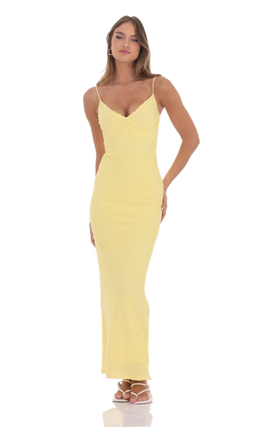 Fresh Sheath Spaghetti-Strap Ruched-Accent Lemon Chiffon Floor-Length Prom Dresses